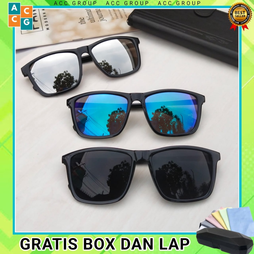 Kacamata Aviator Retro Perlindungan Mata Free Box dan Lap