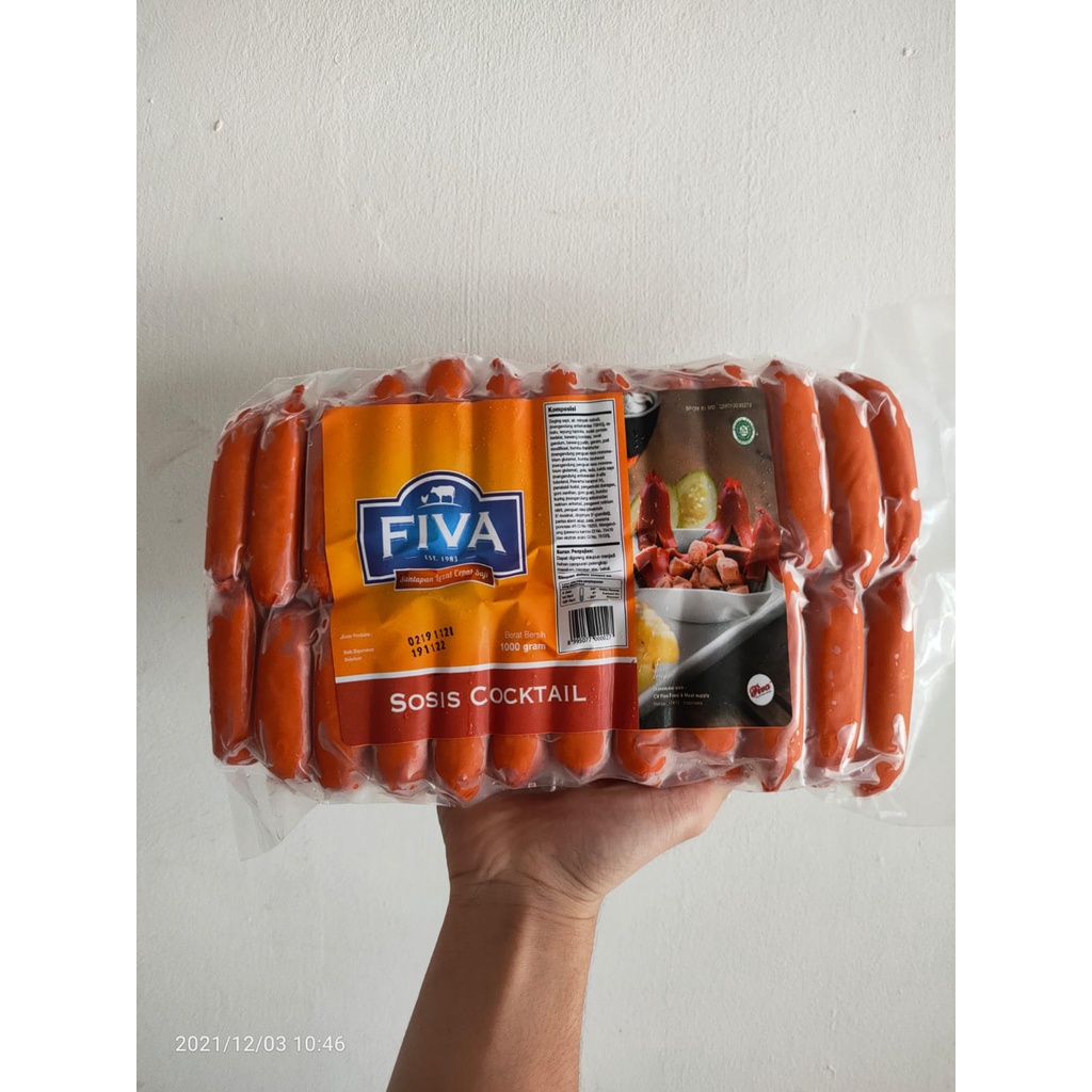 

Sosis sapi Cocktail Fiva 1kg Enaak