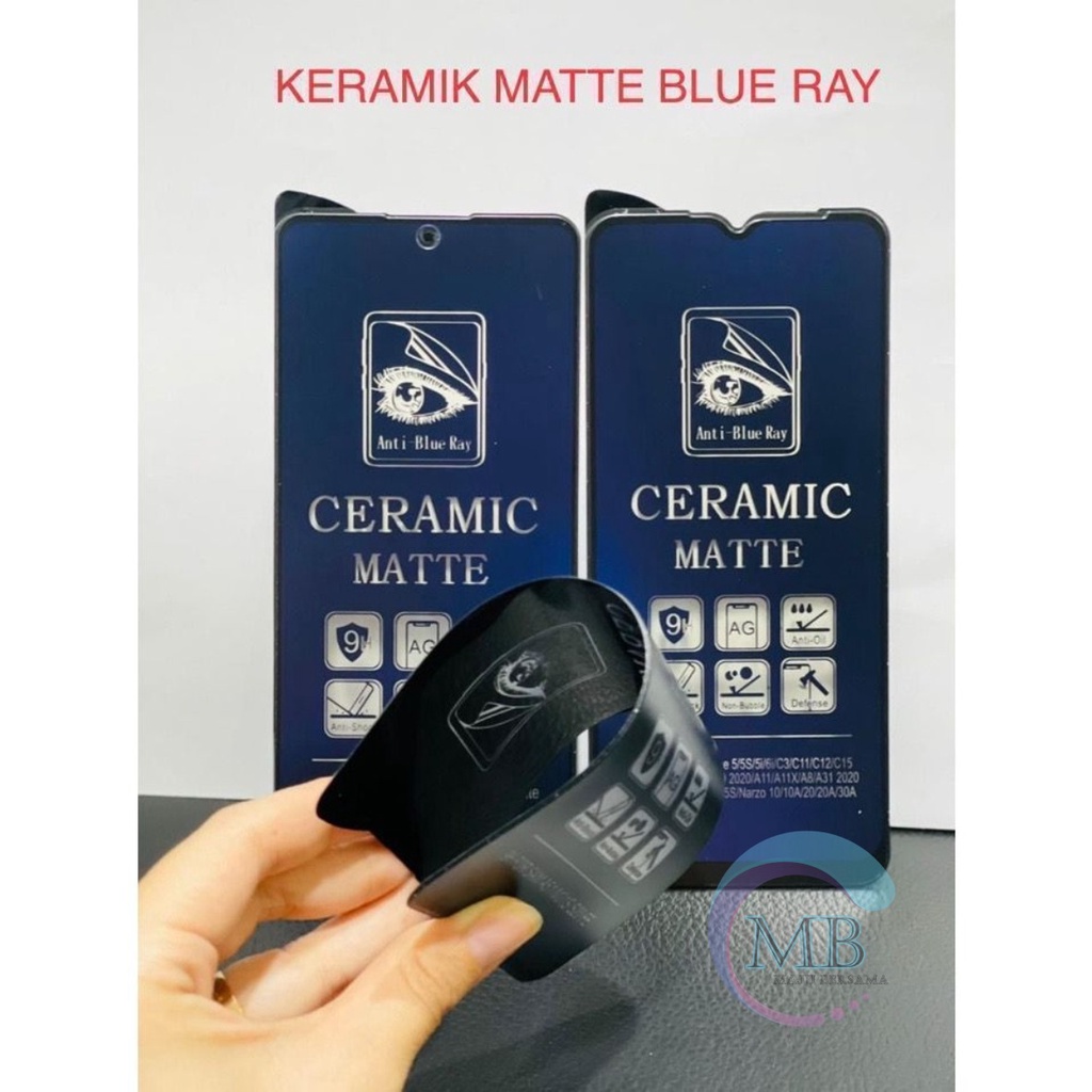 TEMPRED GLASS BLUE MATTE KERAMIK CERAMIC SAMSUNG A01 CORE A02 A02s A03 A03S A12 A13 A20s A73 A11 M11 M01 M10 M10s M20 M02 M02S M20S M30 M30S M32 A21 A21S MB3291