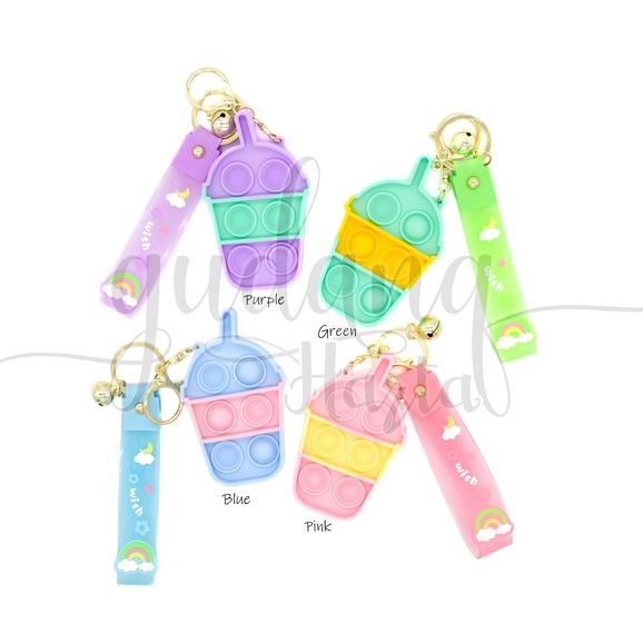 Gantungan Kunci Pop It Keychain Motif Warna Warni Unik GH 302309