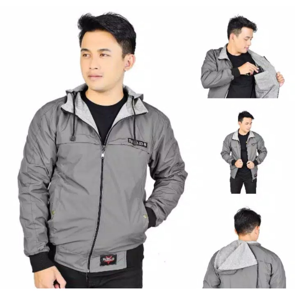 JAKET PARASUT PRIA TERBARU/JAKET MUSIM DINGIN PRIA/HOODIE TEBAL/PAKAIAN GUNUNG COWOK/DISTRO KEREN-PT ABU