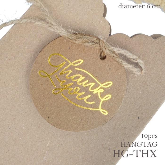 

SALE Hangtag Kraft Diameter 6cm / THANKYOU / hangtag [Harga 10pcs]