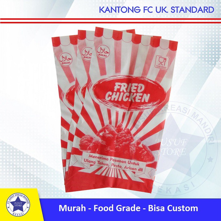 

iDk90 Paperbag FC Kantong Fried Chicken Isi 100 Pcs