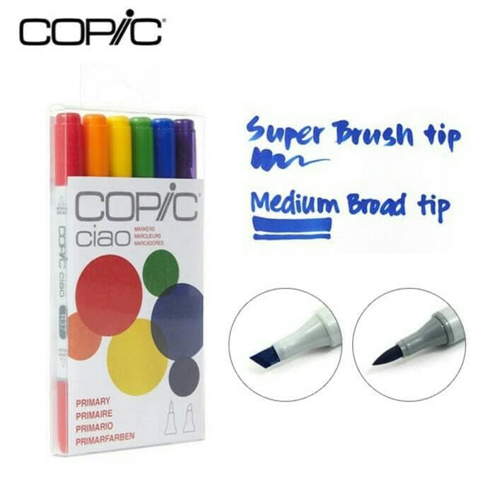 

COPIC CIAO Marker 6 primary colours NEw product