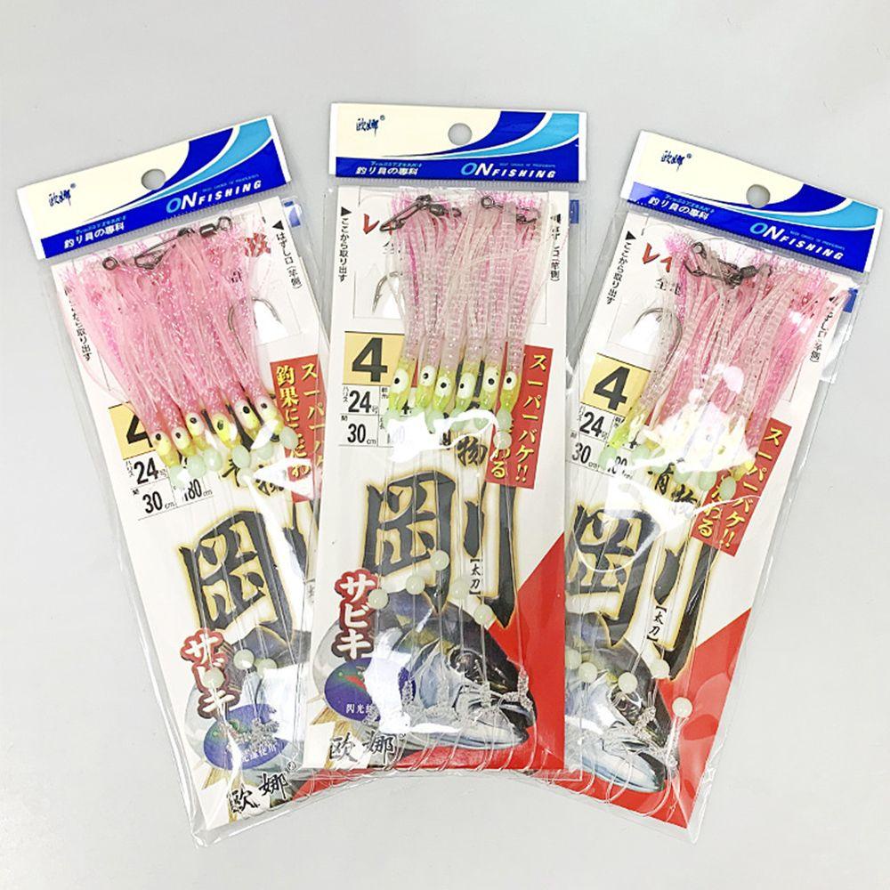 TOP Fish String Hook Alat Pancing Grup Perahu Kapal Luminous String Hook Hairtail