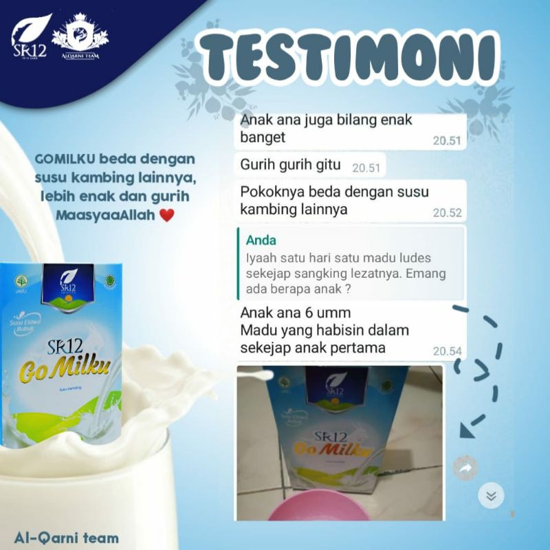 

susu kambing / go milku / susu ikan gabus / susu kelor
