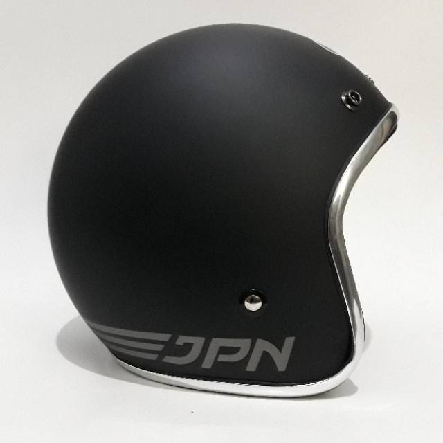 Helm Jpn Hitam Dof List Chrome/croom