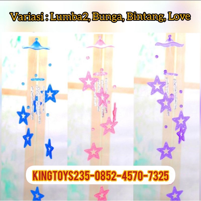 Mainan Anak Lonceng Berbunyi Angin Suara Fung Ling Lang Wind Chimes Bell Karakter