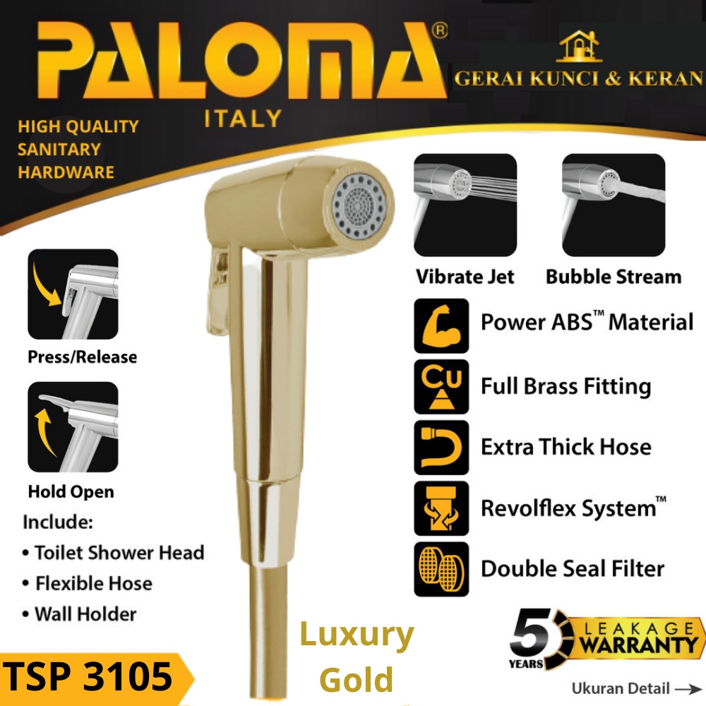 PALOMA TSP 3105 TOILET SHOWER JET WASHER GOLD SHOWER CEBOK SEMPROTAN BILAS