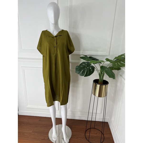 DASTER PENDEK SEBETIS RAYON MOTIF KEKINIAN VIRAL DASTER DEWASA PAKAIAN WANITA KEKINIAN LUCU-milva green