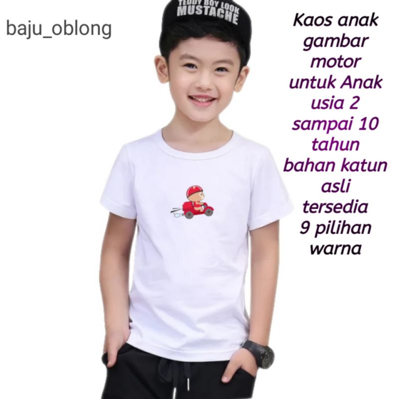 Kaos Anak Baju Oblong Anak Unisex Cwo/Cwe Baju Anak Gambar Free Speed Usia 2-10 tahun