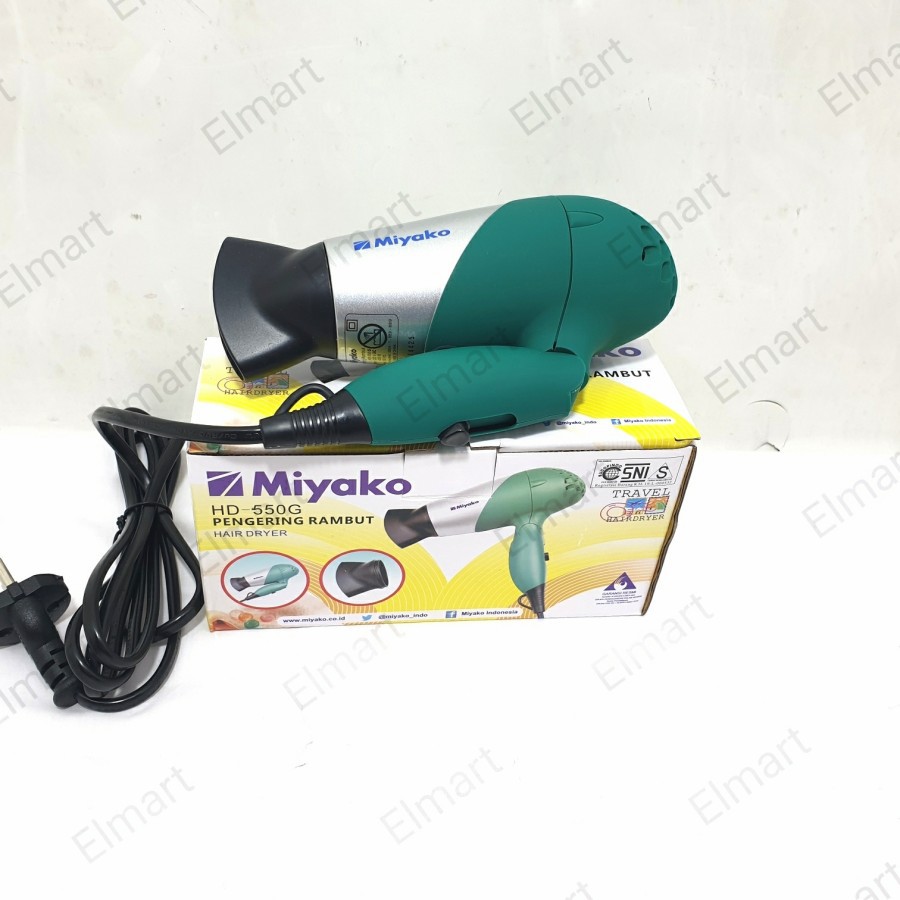 Miyako HD 550 G Hair Dryer 550G - HD550G Pengering Rambut Travel praktis