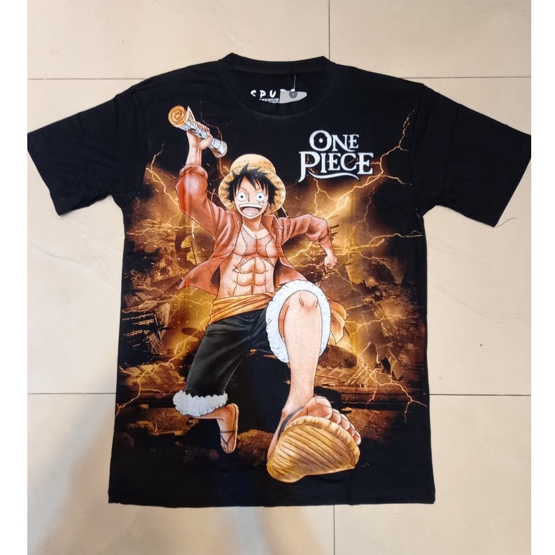 Kaos One Piece anime High Quality Cotton Tidak Panas Kualitas Terbaik// LUFFY | ANIME ONE PIECE SERIES//ALL SIZE ( FIT TO - L ) MOTIF RANDOM