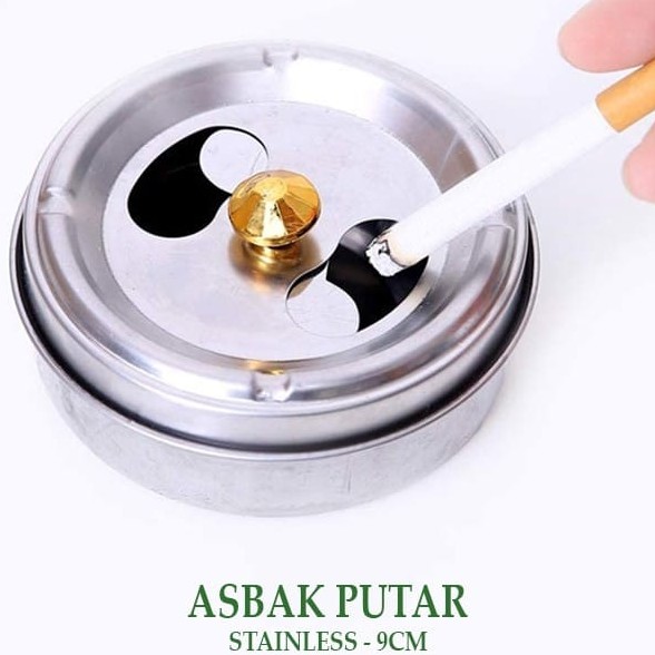 murah!!asbak rokok bisa putar dan tutup stainless portable