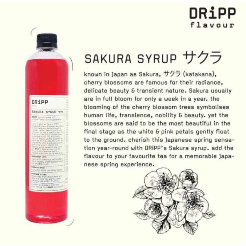 

Dripp syrup minuman sirup sakura 760ml