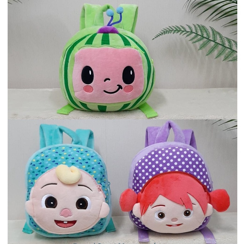 Tas Ransel Anak Coco Baby Shark Jeje 2Resleting/Tas Sekolah Anak Paud TK/Backpack