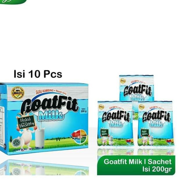 

♥ Q0Y GOATFIT SACHET susu kaing goatfit isi 10 sachet kemasan SEPERTI skygoat rasa ORIGL PUTIH VANIL