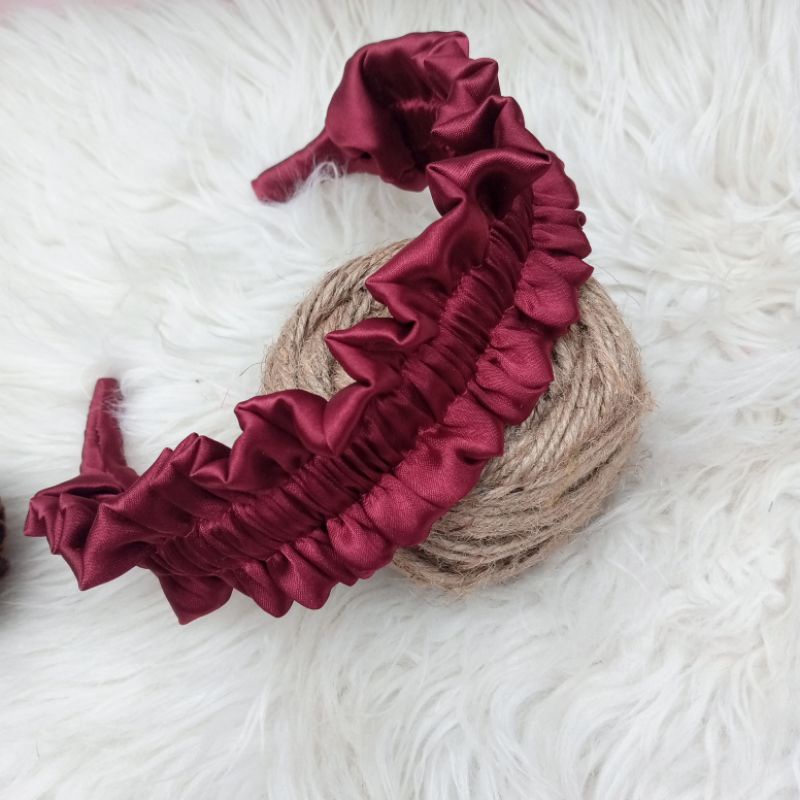 BANDO NAGITA SLAVINA BANDO VIRAL BANDO RUFFLE  KOREA HEADBAND SCRUNCHIE KOREA