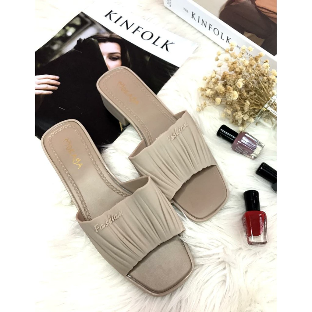 Sandal Slop Kerut Import Mokaya 2039-49 Atau Porto Lady ZEN-Mocca 2039-49