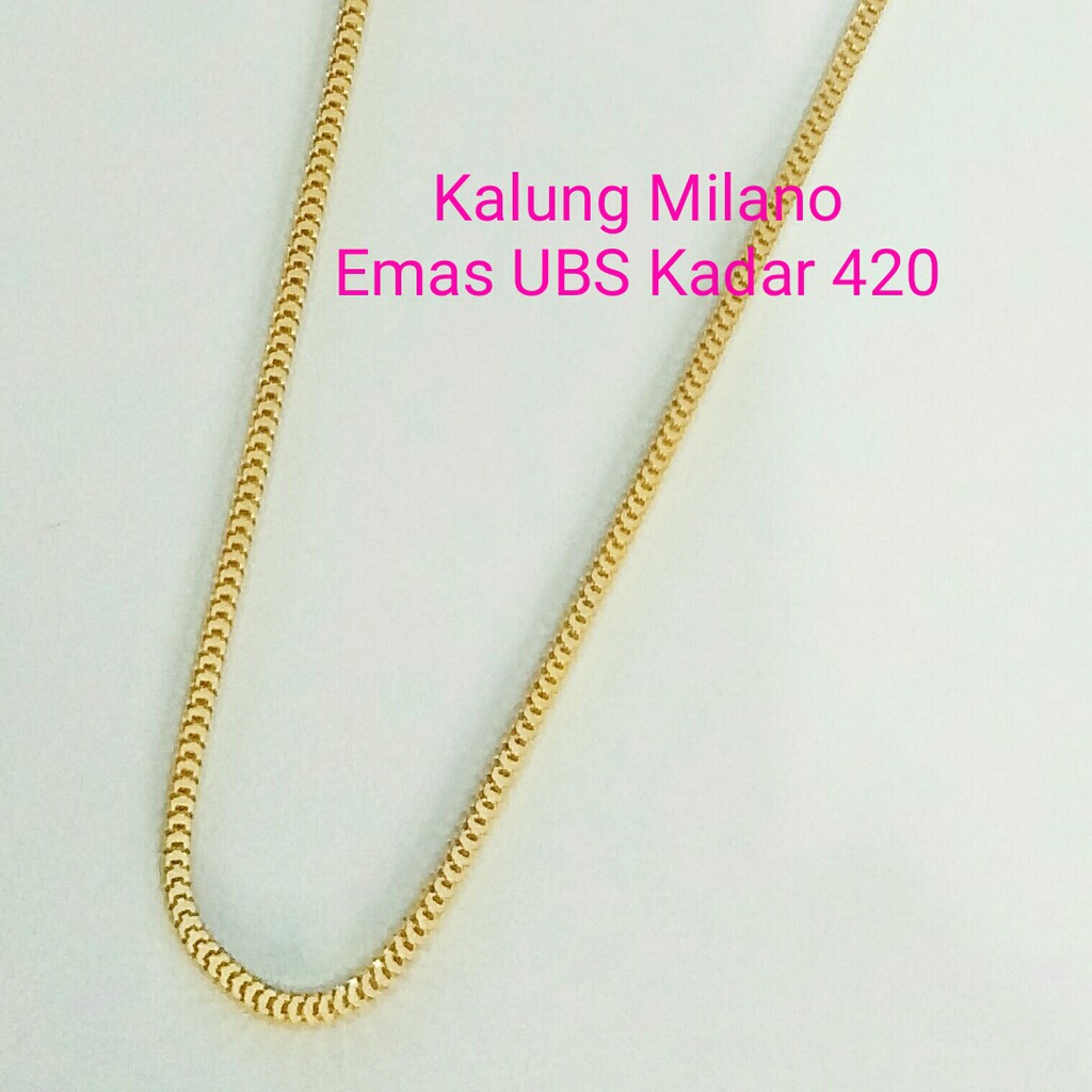 Kalung Milano Emas UBS Kadar 420 Berat 2.99 gram