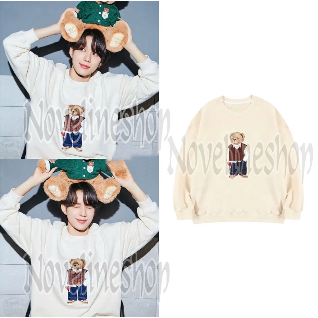 [COD] SWEATER KPOP NCT JUNGWOO OUTFIT SLOWACID BEAR SWEATSHIRT BAHAN PREMIUM FLEECE M-XXL