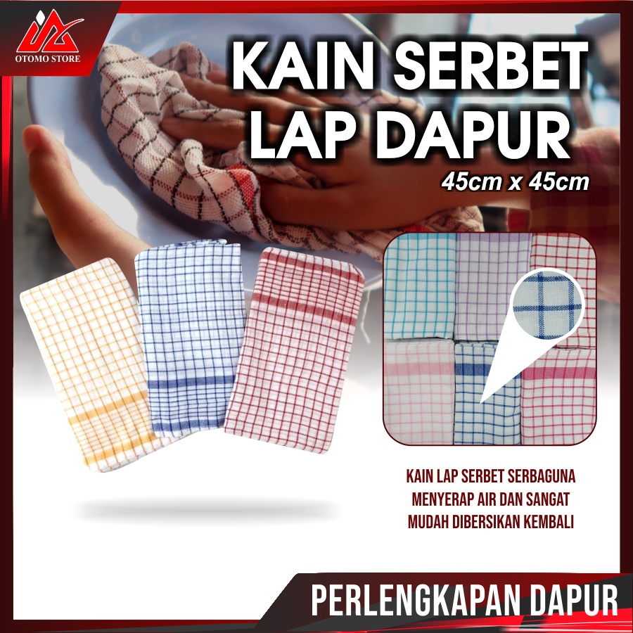SERBET Kain Lap Dapur Serbaguna Lap Piring Kain Lap Kotoran Peralatan dapur Murah