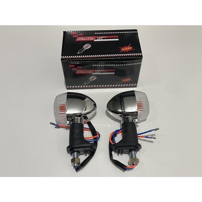 SEN NINJA CHROME LAMPU SEIN RITING NINJA CHROME SEPASANG SET KANAN KIRI NINJA R NINJA RR