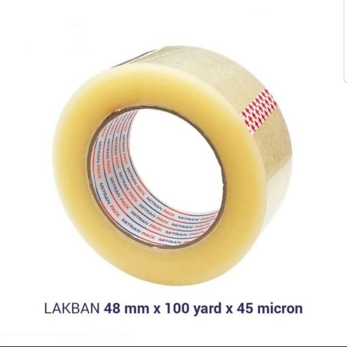 

Mantap Lakban Selotip Bening Ukuran 48Mm X 100 Yard Hemat