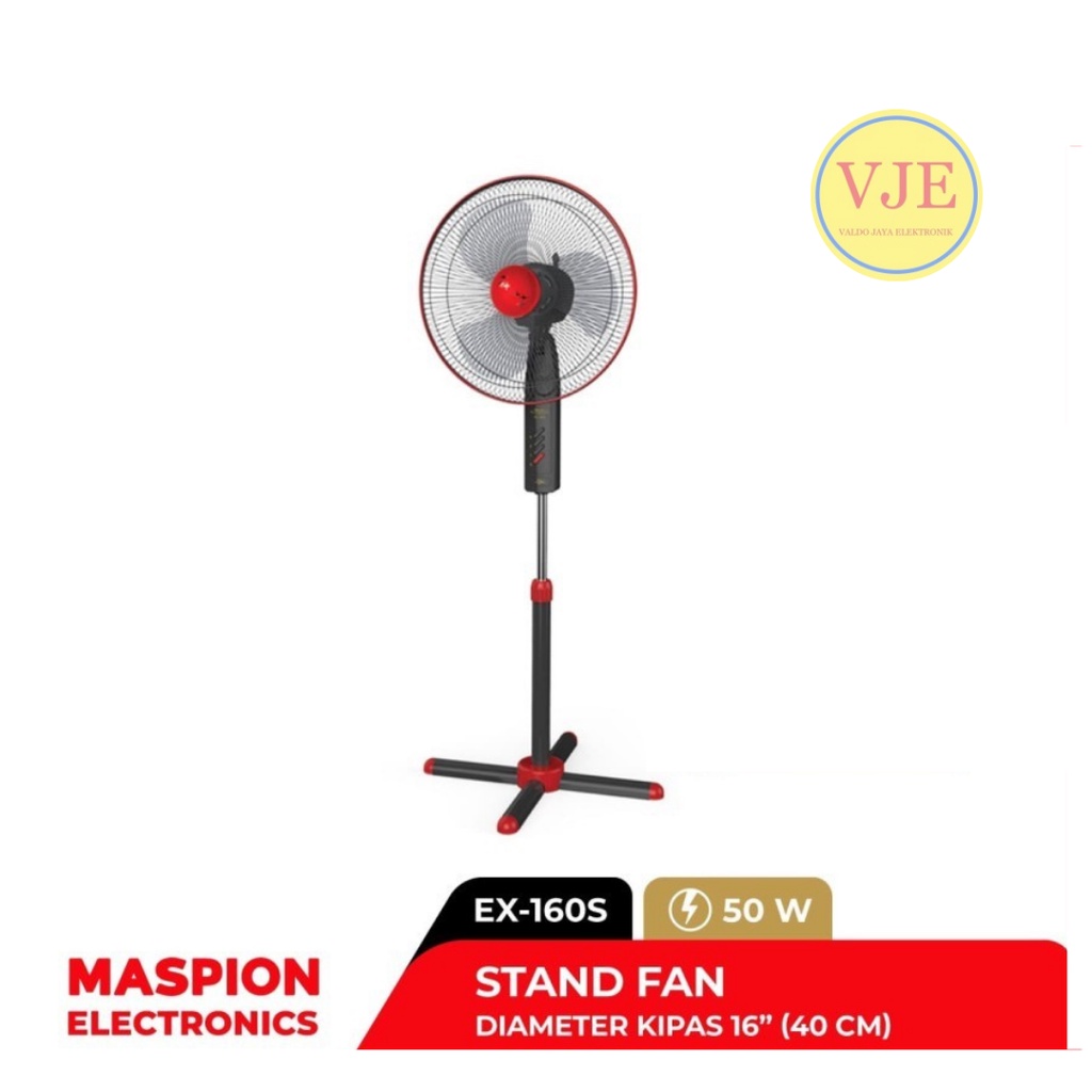 Maspion Stand Fan EX-160S Kipas Angin 16" EX1605 Kipas Angin Berdiri 16 in