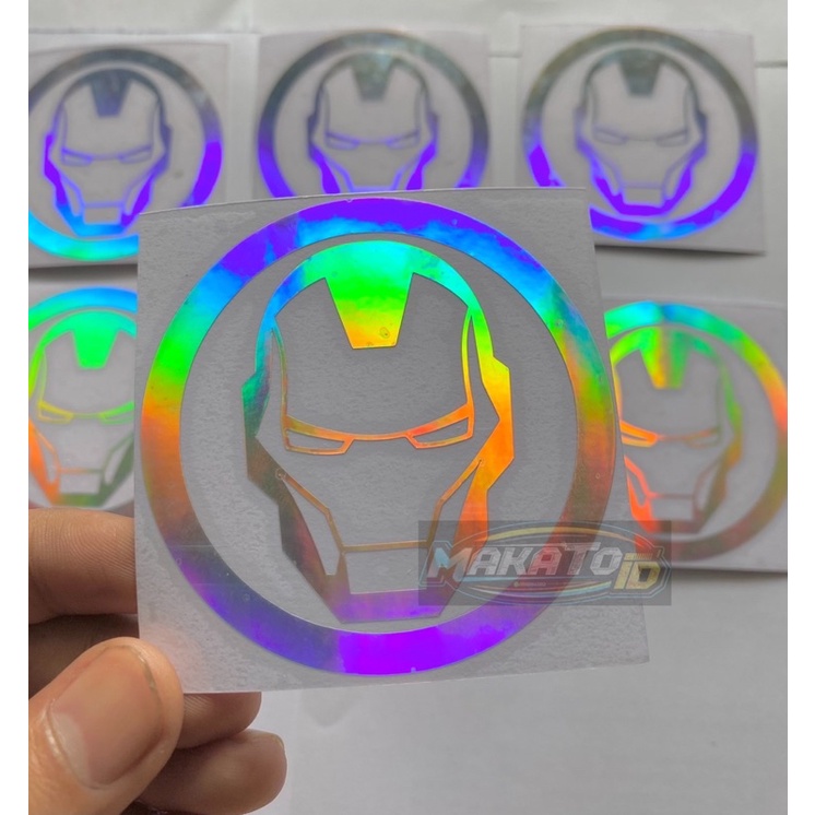 Sticker Stiker Cutting Motor Iron Man Hologram