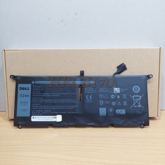 Baterai Batre Laptop Dell XPS 13 3301 7390 9370 9380 Series Type DXGH8 -HRCB