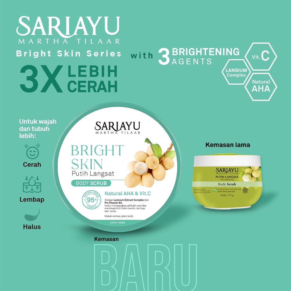 Sariayu Bright Skin Putih Langsat Body Scrub 175gr - ALD