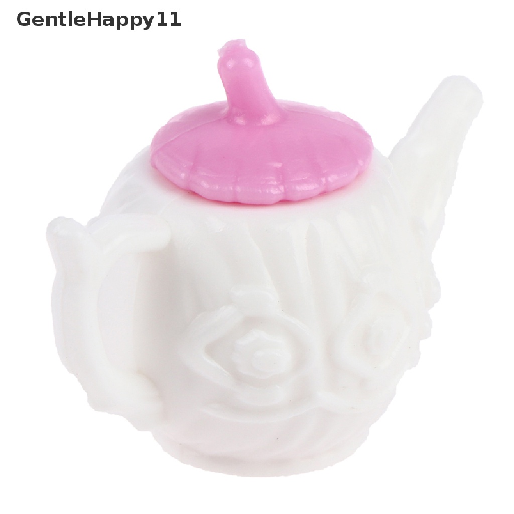 Gentlehappy 3pcs / Set Miniatur Teko + Cangkir Teh / Kopi Untuk Aksesoris Rumah Boneka
