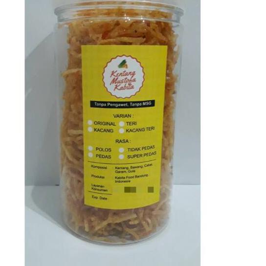 

COD Kentang Mustofa Kabita Original (Toples 1000ml) - Bencok Krispi Tanpa MSG Kualitas Premium Terlaris Balado Kriuk Kering Renyah Teri Medan Kacang Mustopa Bandung gas !!