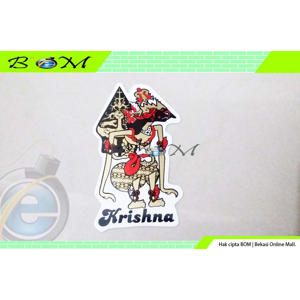 

sticker stiker gambar karakter wayang kulit krishna