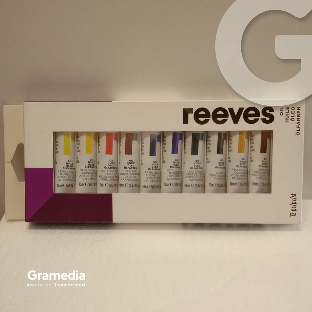 

Reeves 12 oil colour set new