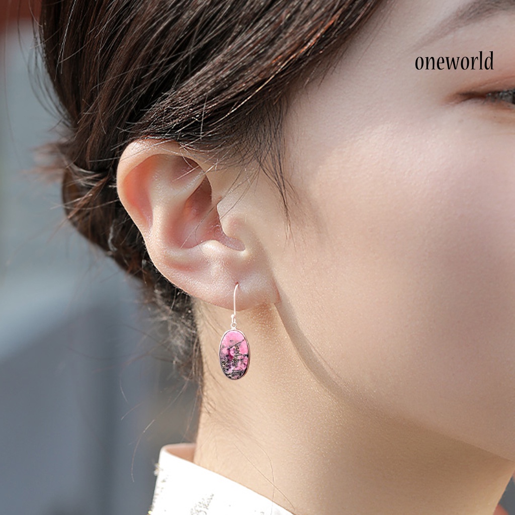 OW# 1 Pair Hook Earrings Skin-friendly Rust-proof Alloy Fashion Jewelry Women Earrings for Girl