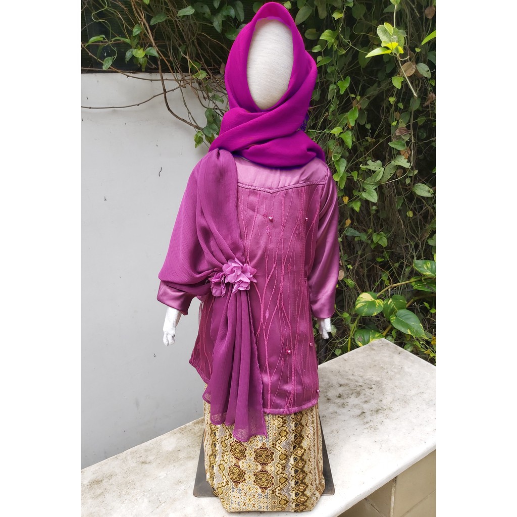 Tunik Pesta Anak tile mutiara 1-7th (selendang sampai belakang) ABELLE