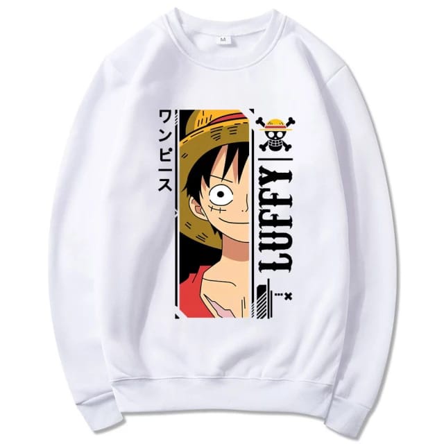 LUFFY SWEATER CRAWNECK || SWEWTER BASIC || SIZE M - L - XL ( Pria &amp; Wanita )