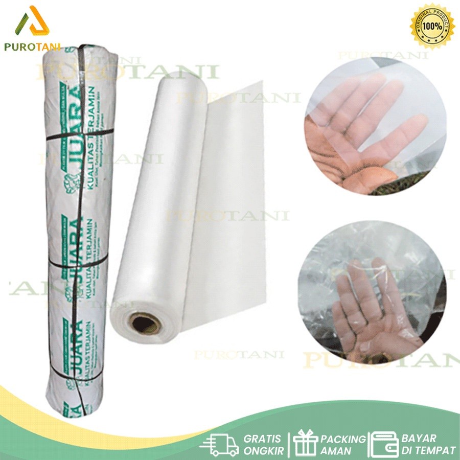Plastik uv juara green house lebar 6 meter 170 micron