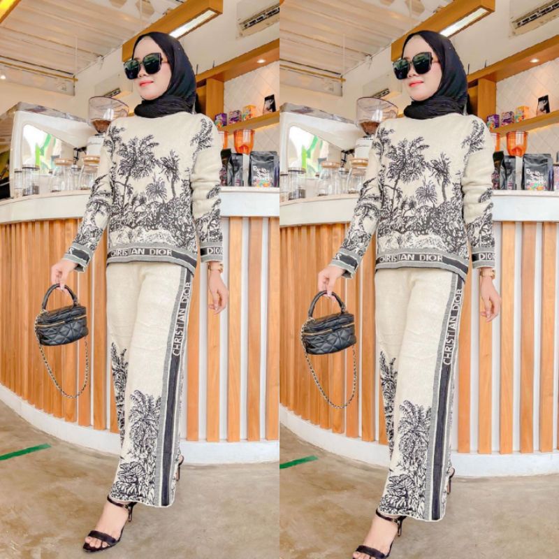 Setelan Celana Christian Dior Terlaris / Setelan Celana Wanita Jumbo Terlaris / Setcel Wanita Jumbo 