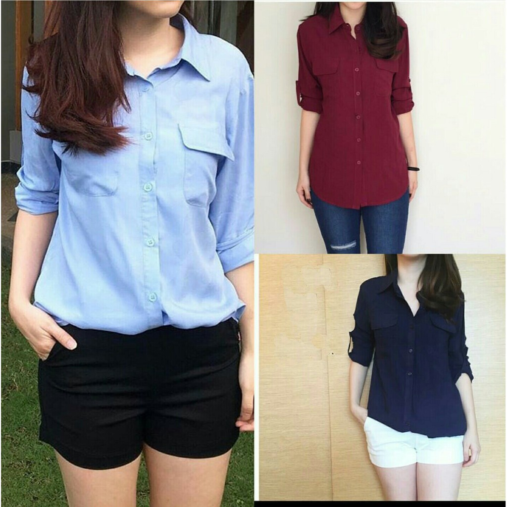 SS Kemeja NATATA / KEMEJA WANITA / NATATA / KEMEJA POLOS 