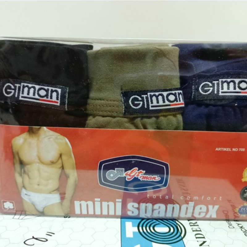 CELANA DALAM PRIA GTman / ISI 3PCS PERBOX MINI SPANDEK GTman / CD PRIA GTman