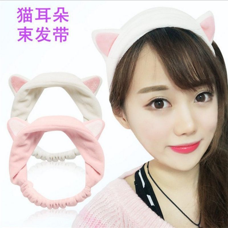 Bandana Bando Motif Kuping Kucing Headband Bando Masker