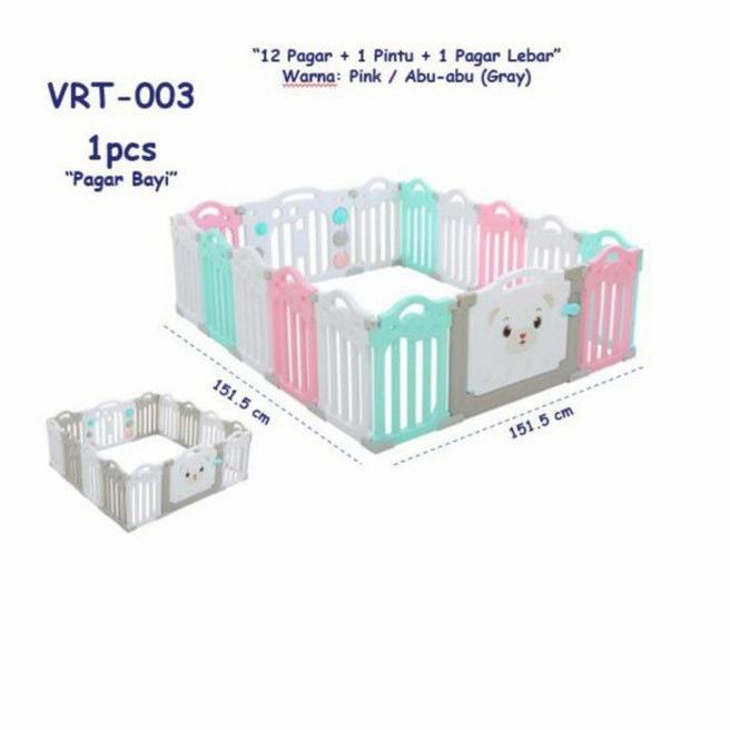 Kisubo Baby Fence 12+1+1 VRT-003 / Pagar Bayi