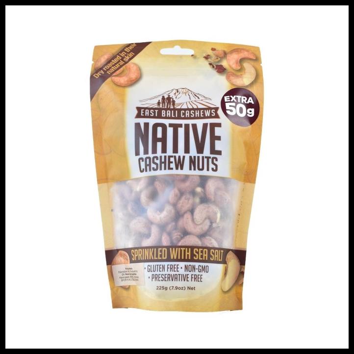 

DISKON TERBATAS !!! EAST BALI CASHEW NATIVE CASHEWS NUTS SPRINKLE WITH SEA SALT 225 GR TERLARIS
