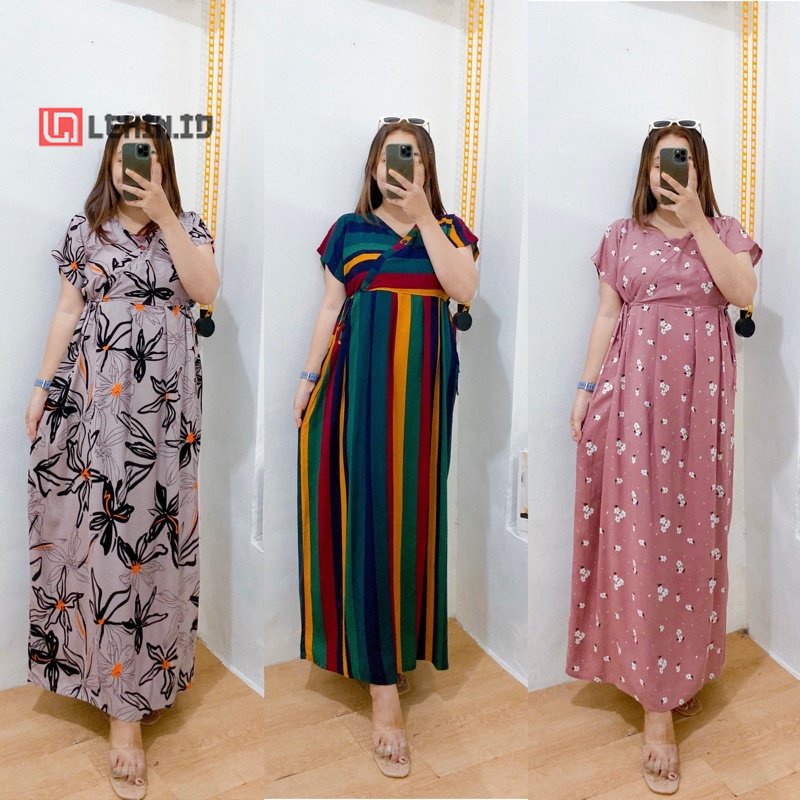 KIMONO DRESS PANJANG MOTIF / KIMONO PANJANG / DASTER KIMONO RAYON BUSUI / KIMONO RAYON By LEKIN.ID