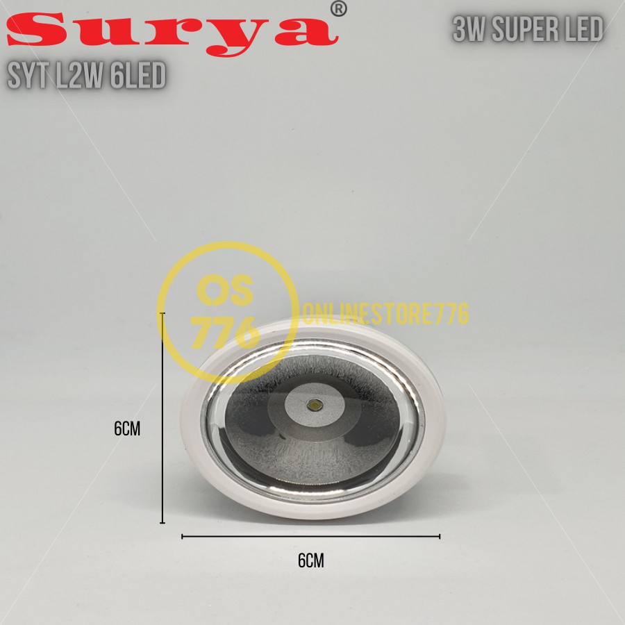 LAMPU SENTER EMERGENCY DARURAT SURYA SYT L2W 6SMD / SENTER DARURAT SURYA SYT L2W 6LED / CAHAYA PUTIH / RECHARGEABLE