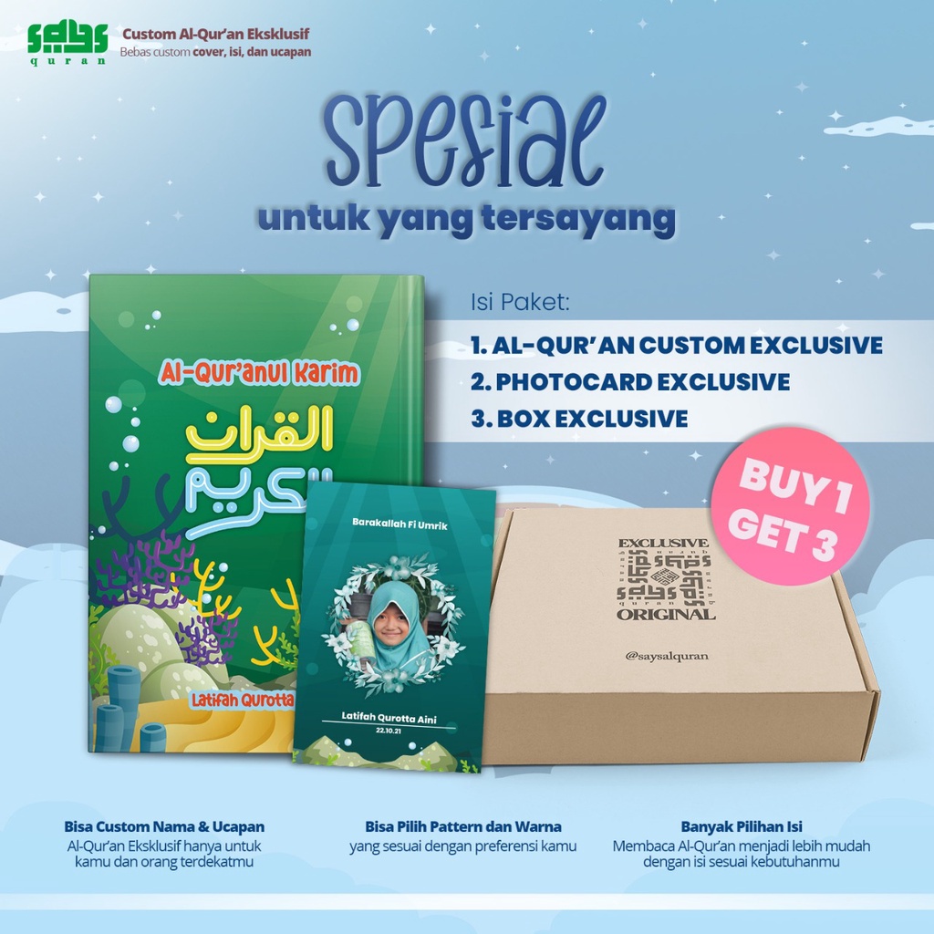 

Tambahan al-quran custom PHOTOCARD DAN TASBIH DIGITAL