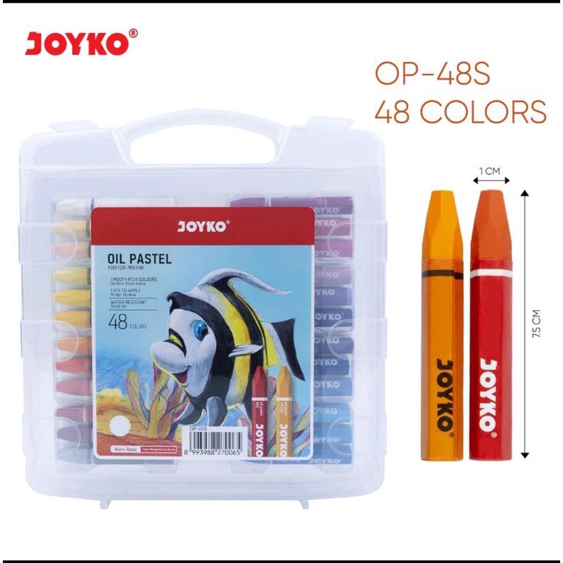 Crayon Krayon Minyak Oil Pastel Joyko isi 36 / 48 /55 /72 warna